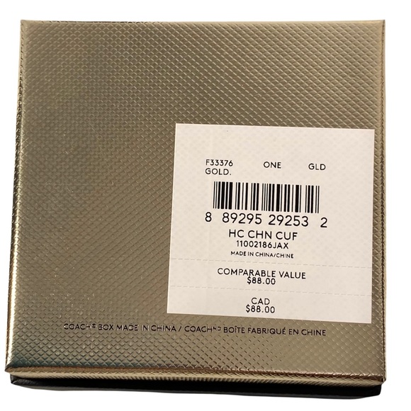 Coach Bracelet 2.25” Horse And Carriage Double Chain Cuff - Picture 8 of 11